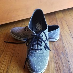 Gray Van's with White Polka Dots
